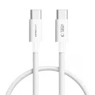 Tech-Protect Ultraboost Lite USB-C–USB-C kábel, 60W, 3A, 50 cm, fehér