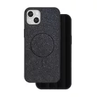 iPhone 13 6,1"-hoz fekete vékony csillámos mágneses tok
