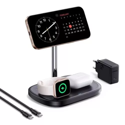 Baseus EnerFill FS41 3in1 vezeték nélküli töltő, 22,5 W, fekete