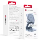 FORCELL AluFold Pro 3 az 1-ben Qi2.2 vezeték nélküli asztali töltő, 25 W, világoskék