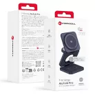 FORCELL AluFold Pro Qi2.2 25 W-os, 3 az 1-ben összecsukható vezeték nélküli töltő, kék