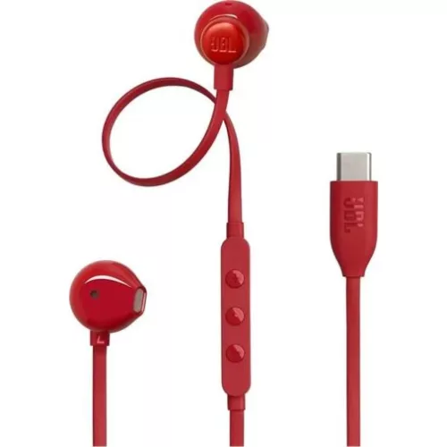 JBL Tune 305C fülbe helyezhető USB-C fülhallgató, piros