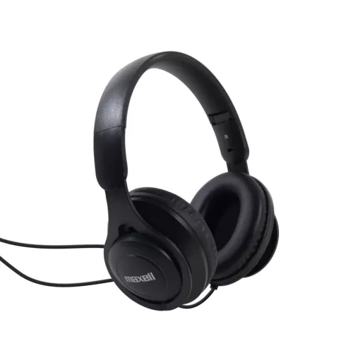 Maxell BASS13 304492.00.CN vezetékes fejhallgató, mikrofon, USB-C csatlakozó, összehajtható, fekete