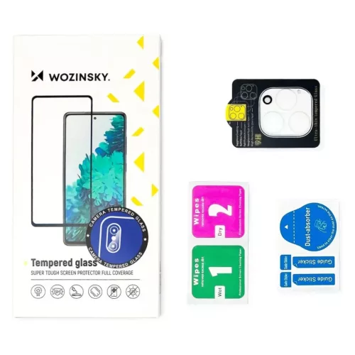 Wozinsky Full Camera Glass edzett üvegfólia teljes kameravédelem iPhone 16e/17e-hez üvegfólia