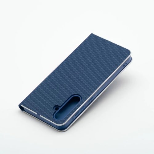 LUNA fliptok Carbon Xiaomi Redmi Note 14 4G (GLOBAL - 164,84mm x 78,15mm x 8,16mm) kék tok