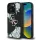 iPhone 16 Pro fekete Guess PU Grained Roses 4G Metal Logo tok