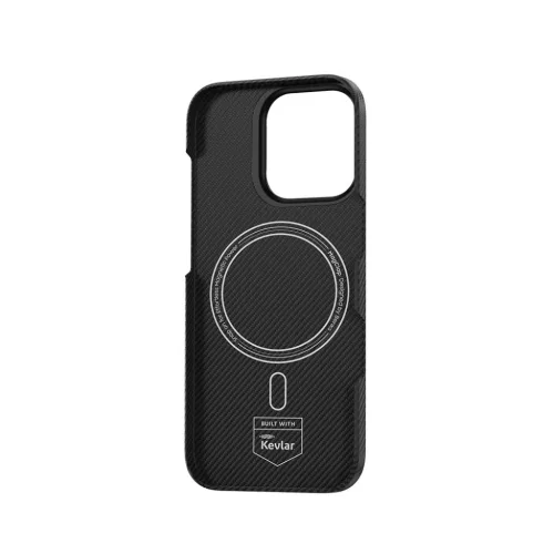 iPhone 16 Pro fekete Benks Magnetic Armor Air Kevlar fliptok PC Keret 600D (E065) tok