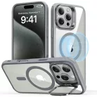 iPhone 16 Pro Szürke Átlátszó ESR Klasszikus Hibrid HaloLock Kitámasztó tok