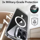 iPhone 16 Pro Szürke Átlátszó ESR Klasszikus Hibrid HaloLock Kitámasztó tok
