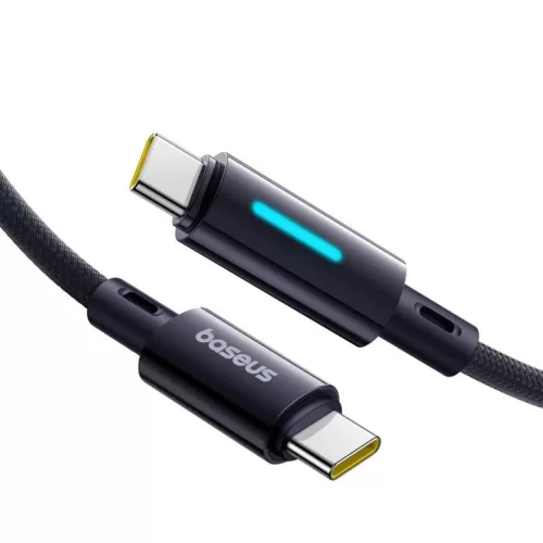 Baseus Lit Kábel USB-C - USB-C 2m 100W Kozmikus Fekete