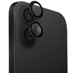   Uniq Optix Alumínium Kamera Lencsevédő iPhone 16 / 16 Plus applikátorral - fekete üvegfólia