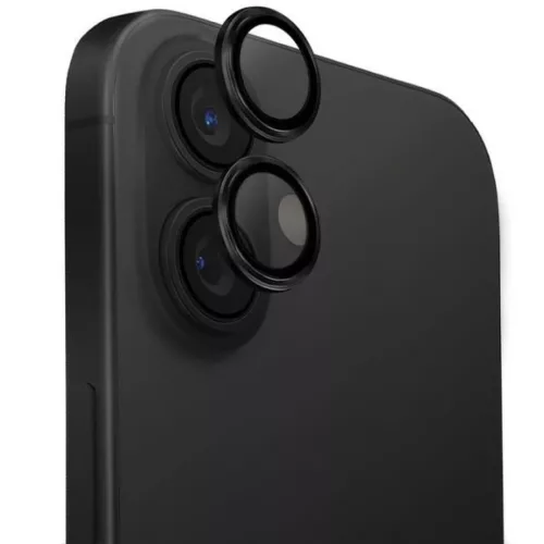 Uniq Optix Alumínium Kamera Lencsevédő iPhone 16 / 16 Plus applikátorral - fekete üvegfólia
