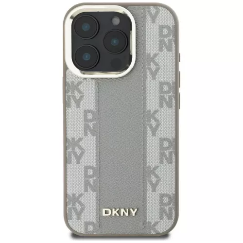 iPhone 16 Pro Bézs DKNY Kockás Minta Magsafe tok