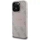 iPhone 16 Pro Rózsaszín Guess 4G Circle Classic Logo MagSafe tok
