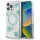 iPhone 16 Pro Átlátszó Zöld Guess Gyanta Virágok Glitter MagSafe tok