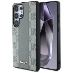   Samsung Galaxy S25 Ultra Szürke DKNY bőr kockás mintás MagSafe tok