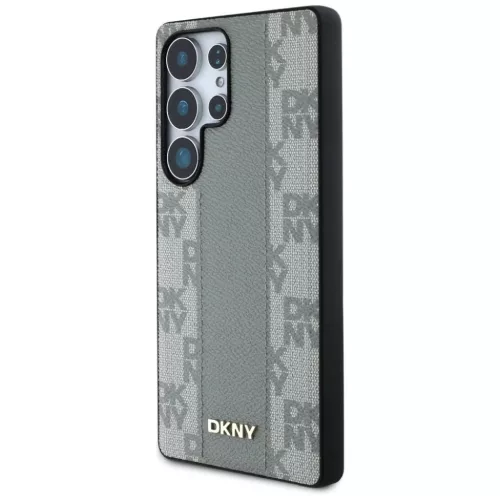 Samsung Galaxy S25 Ultra Szürke DKNY bőr kockás mintás MagSafe tok