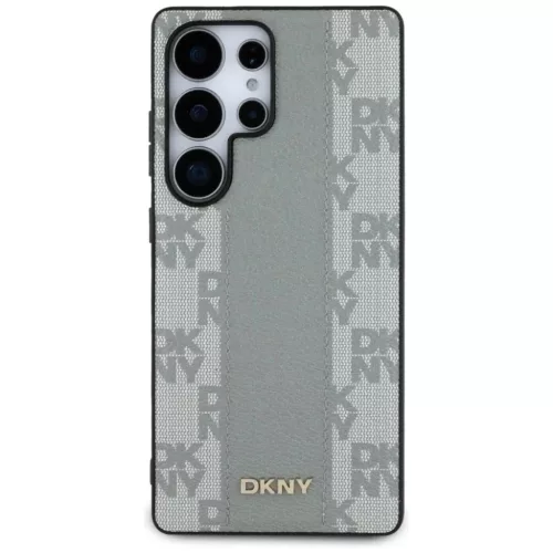 Samsung Galaxy S25 Ultra Szürke DKNY bőr kockás mintás MagSafe tok