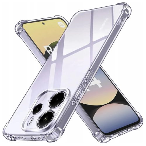 Techsuit - Ütésálló Átlátszó Szilikon - Xiaomi Redmi Note 14 4G (164,84 x 78,15 x 8,16mm) - Átlátszó tok