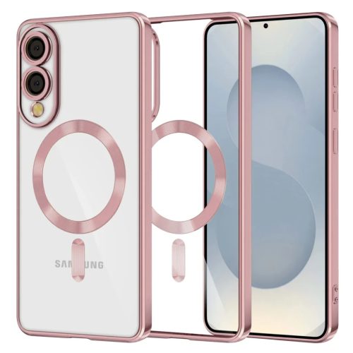 Techsuit - Luxus Kristályos MagSafe - Samsung Galaxy S25 Edge - Rózsaszín tok