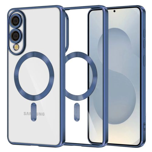 Techsuit - Luxus Kristály MagSafe - Samsung Galaxy S25 Edge - Mélykék tok