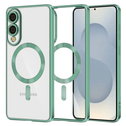 Techsuit - Luxus Kristály MagSafe - Samsung Galaxy S25 Edge - Világoszöld tok