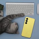 Szilikon tok 2mm Samsung S25 Edge kompatibilis MagSafe citrom