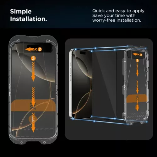 Tech-protect Quick Set+ 2-pack iPhone 15 / 16 Fekete üvegfólia