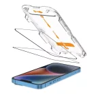 iPhone 13 / 13 Pro / 14 / 16 Edzett üveg Tech-protect Quick Set+ 2-pack Fekete üvegfólia