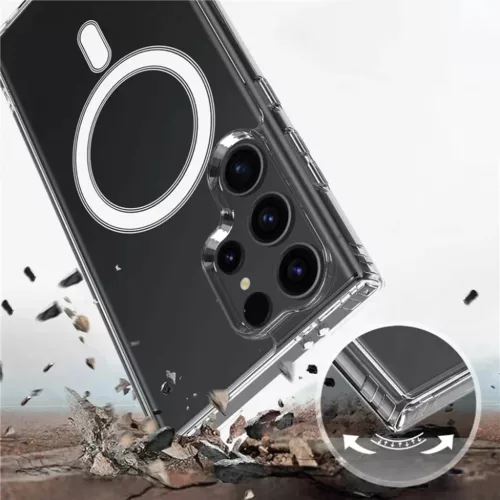 Techsuit - MagSafe Pro - Samsung Galaxy S25 Ultra - Átlátszó tok