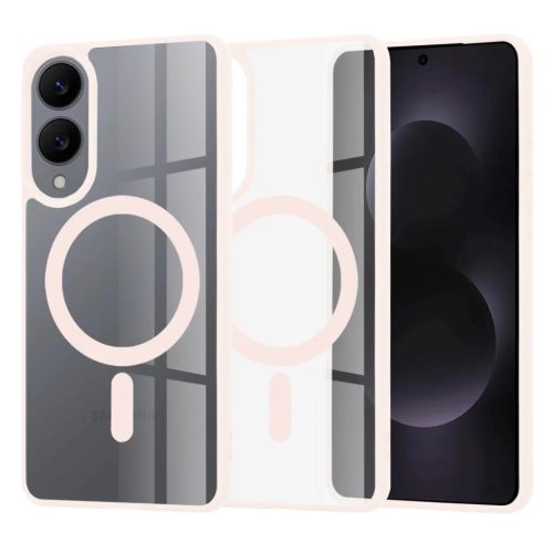 Techsuit - MagSafe Pro - Samsung Galaxy S25 Edge - Natúr Rózsaszín tok