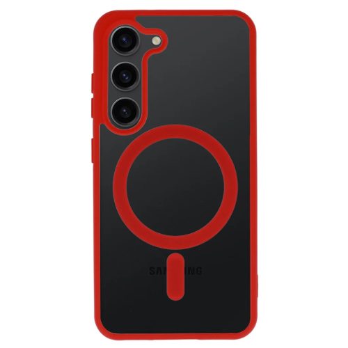 Akril Magsafe tok Samsung Galaxy S25 Edge piros tok