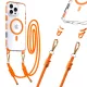 Tel Protect Strap átlátszó tok iPhone 16 Pro narancs tok