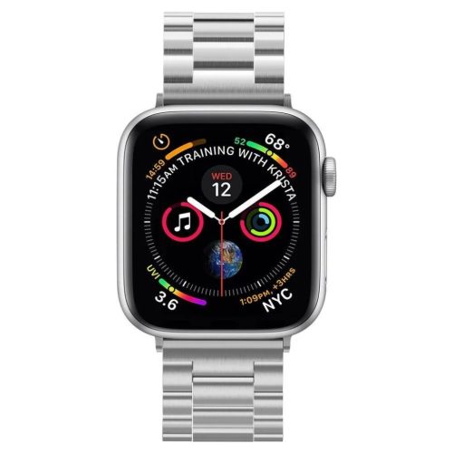 Spigen Modern Fit Apple Watch óraszíj 4/5/6/7/8/9/10/11/SE/Ultra (42/44/45/49mm) ezüst