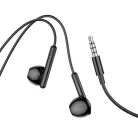 HOCO vezetékes fülhallgatók Jack 3,5 mm mikrofonnal M93 fekete