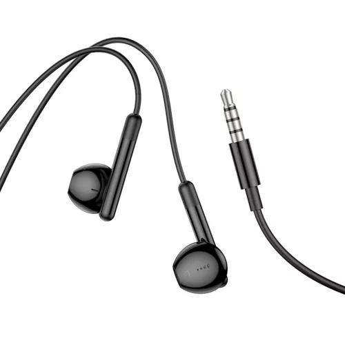 HOCO vezetékes fülhallgatók Jack 3,5 mm mikrofonnal M93 fekete