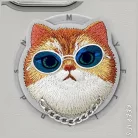 NIMMY tok SZEMÜVEGES MENŐ MACSKA MagSafe kompatibilis IPHONE 16 Pro szürke tok