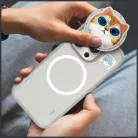 NIMMY tok SZEMÜVEGES MENŐ MACSKA MagSafe kompatibilis IPHONE 16 Pro szürke tok