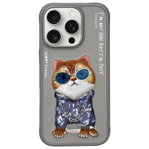 NIMMY tok GLASSES COOL CAT iPhone 16 Pro szürke