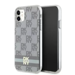   iPhone 11 / Xr bézs DKNY IML Checkered Mono Pattern & Printed Stripes MagSafe tok