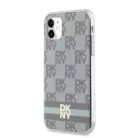 iPhone 11 / Xr bézs DKNY IML Checkered Mono Pattern & Printed Stripes MagSafe tok