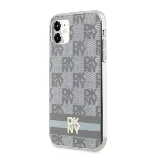 iPhone 11 / Xr bézs DKNY IML Checkered Mono Pattern & Printed Stripes MagSafe tok