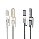 HOCO All-in-one Type C / Lightning to Type C / Szivargyújtó PD 3A 60W U138 1,2 m fekete kábel