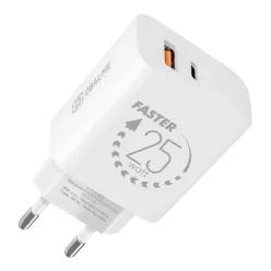 OBAL:ME Fali töltő USB-A + USB-C 25W Fehér