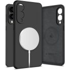 Tech-protect Liquid Silicone Magsafe Galaxy S25 Edge fekete tok