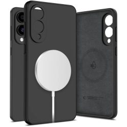   Tech-protect Liquid Silicone Magsafe Galaxy S25 Edge fekete tok