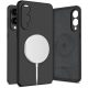 Tech-protect Liquid Silicone Magsafe Galaxy S25 Edge fekete tok