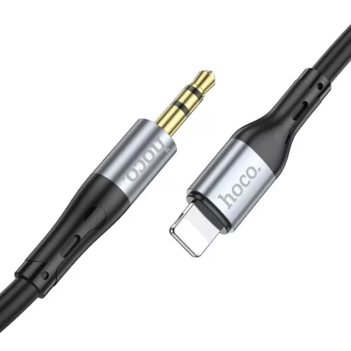 HOCO kábel AUX Jack 3,5 mm to Lightning UPA22 1 m fekete