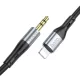 HOCO kábel AUX Jack 3,5 mm to Lightning UPA22 1 m fekete