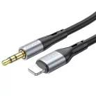 HOCO kábel AUX Jack 3,5 mm to Lightning UPA22 1 m fekete